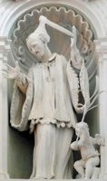 Statue av Ventura fra 1600-tallet i kirken Santa Maria di Belvedere i Città di Castello